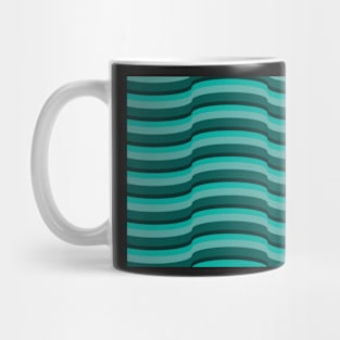 Op Art Dark Teal 7632 Mug